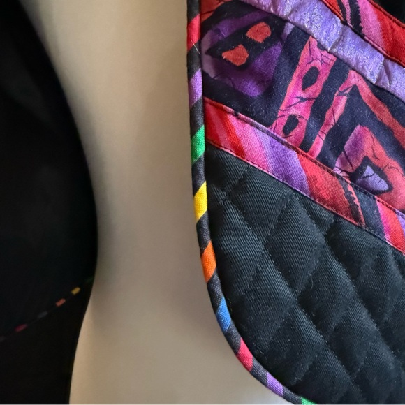 Marie Studer Design Vintage Colorful Quilted Geometric Cropped  Jacket USA Small - Picture 13 of 15